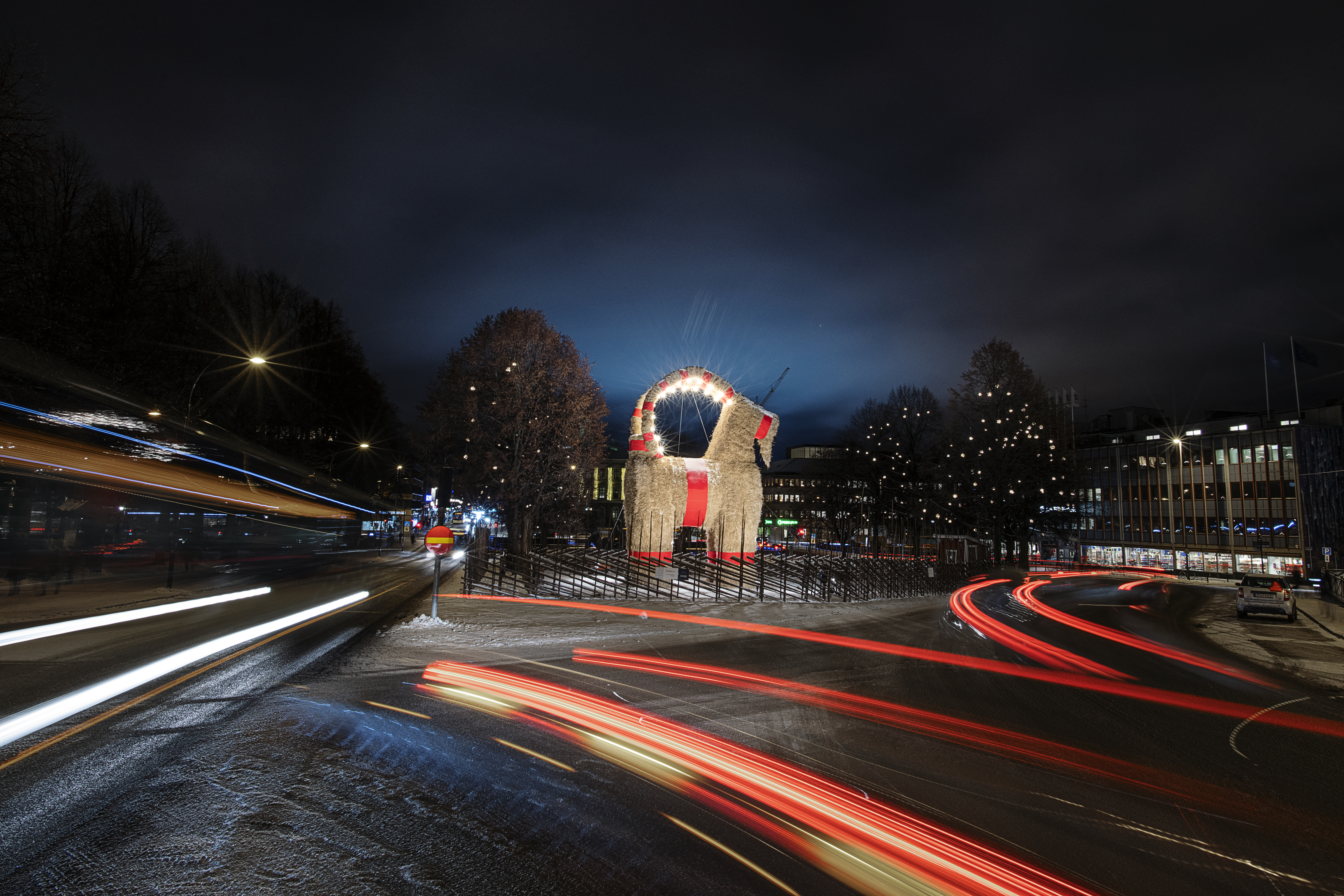 The Gävle Goat 2019 (2). Photo: Daniel Bernstål