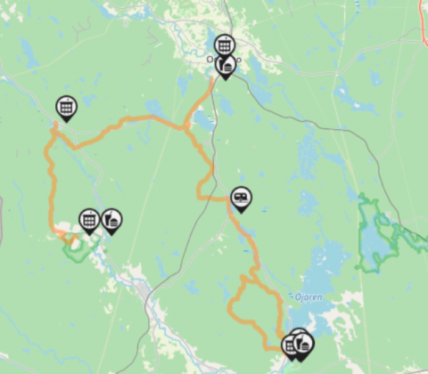 Karta Bikingled Brattfors och Jädraås