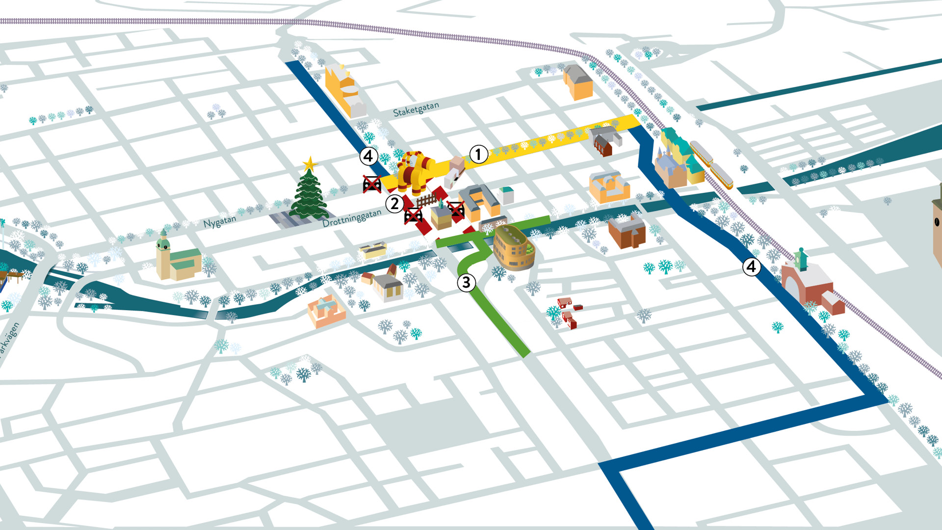 Illustration karta Gävle