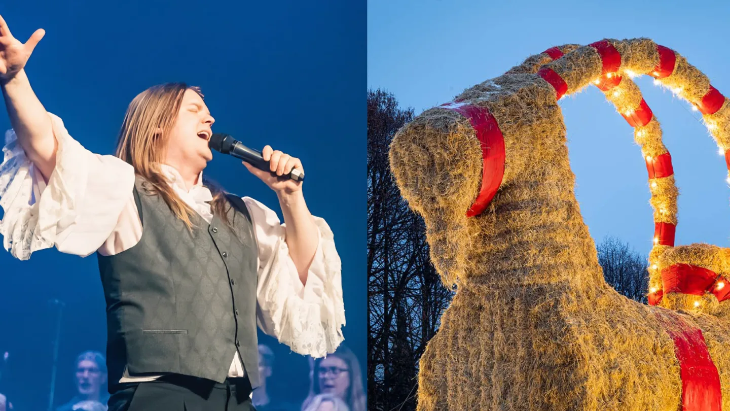 Bildkollage med Joakim Starrin och Gävlebocken