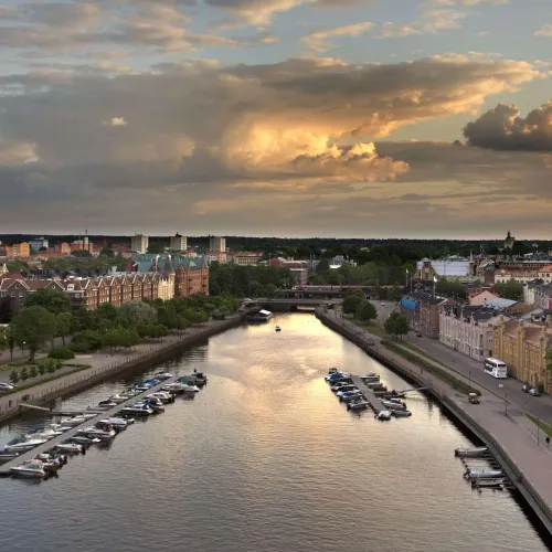 Gävle skyline Gavleån