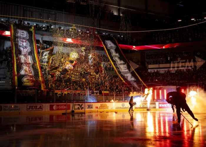 Hockeyspelare gör entré i arena