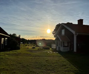 Café Limön i motljus