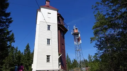 Limö fyr i skogen